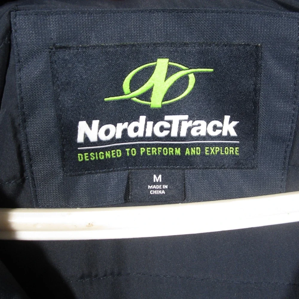 NordicTrack Winter Jacket Mens M Blue‎ Windbreaker Insulated Zip Ski Snow Hiking